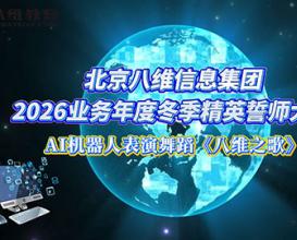 八維信息集團(tuán)AI機(jī)器人表演舞蹈《八維之歌》 